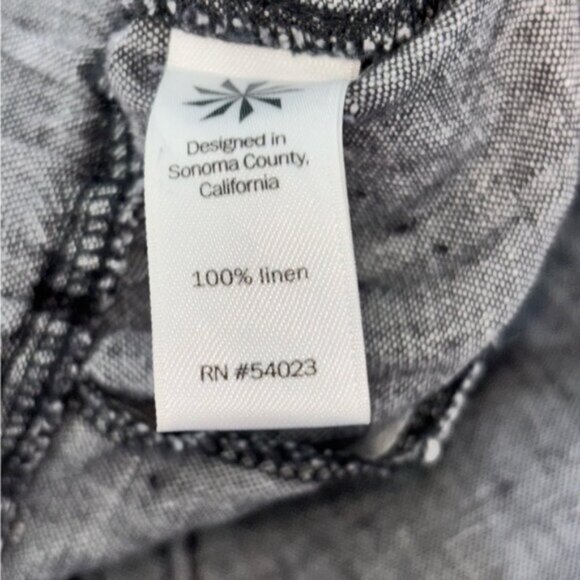 Athleta Women’s 8T Grey Pants Linen Pockets Drawstring Waist Flare Leisure - Picture 3 of 9